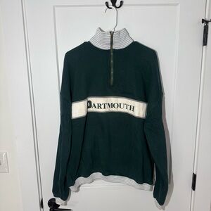 Vintage Dartmouth College Casual 1/4 Zip Sweater. Pullover Preppy, made in USA L